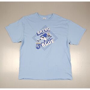 Kansas City Royals T-Shirt Mens XL. Vintage Bring Out The Blue Wrestler Luchador